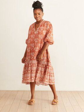 Cloebella Terracotta Sara Sun Dress (Size S)